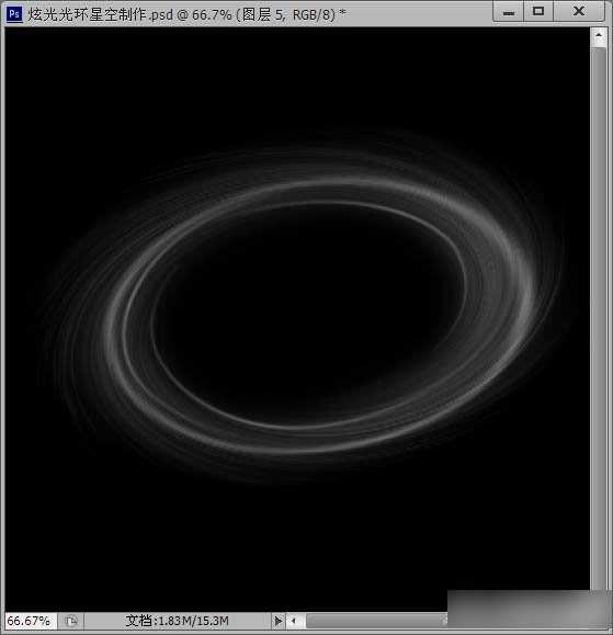 ‘PhotoShop(PS)利用滤镜及画笔工具制作漂亮的彩色光环星空教程‘