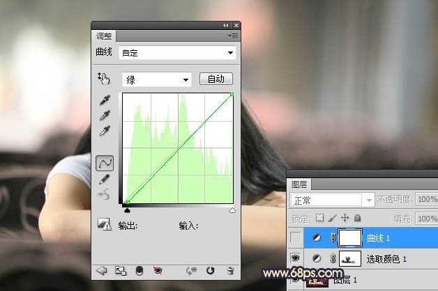 ‘Photoshop为室内美女图片加上甜美的暗调蓝紫色效果‘