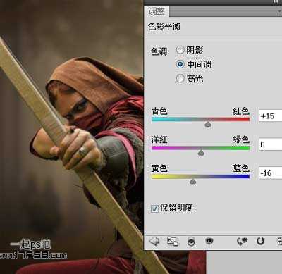 ‘photoshop合成制作手握火焰弓箭的刺客‘