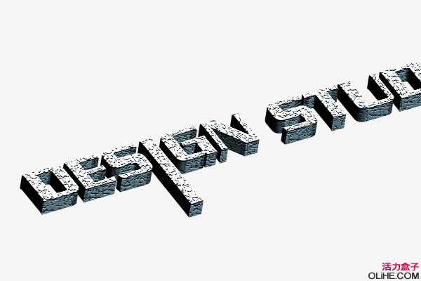 ‘ps打造潮流风格的超强质感纹理立体字‘
