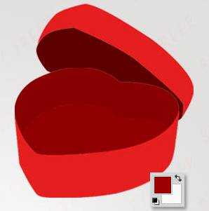 ‘photoshop鼠绘一个逼真的红色心形礼物盒子‘