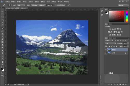 ‘PS污点修复画笔工具快速去除水印方法‘
