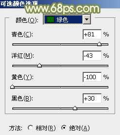 ‘Photoshop将草地人物图片增加淡美清新的青黄色‘