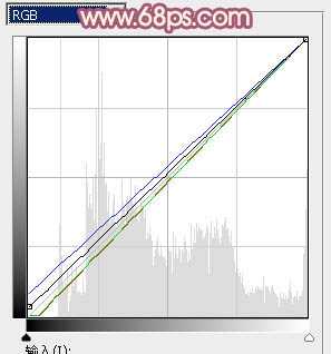 ‘Photoshop将躺草地上的美女打造出柔和的秋季红褐色‘