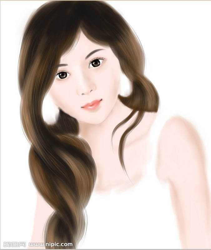 ‘photoshop鼠绘简单的时尚美女头像‘