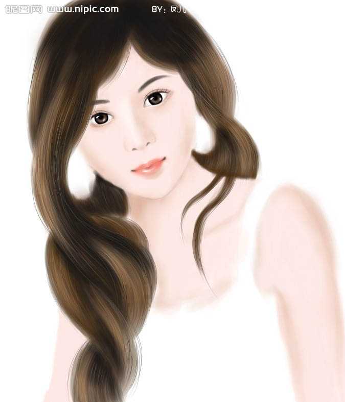 ‘photoshop鼠绘简单的时尚美女头像‘