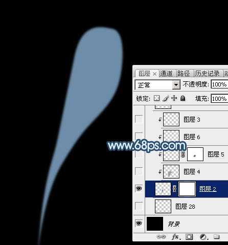 ‘Photoshop制作简单飘逸的青色烟雾‘