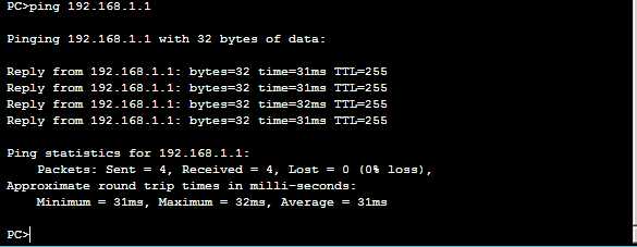 ping 192.168.1.1