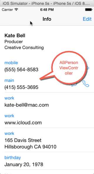 ABPersonViewController