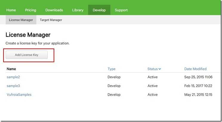 Add License key
