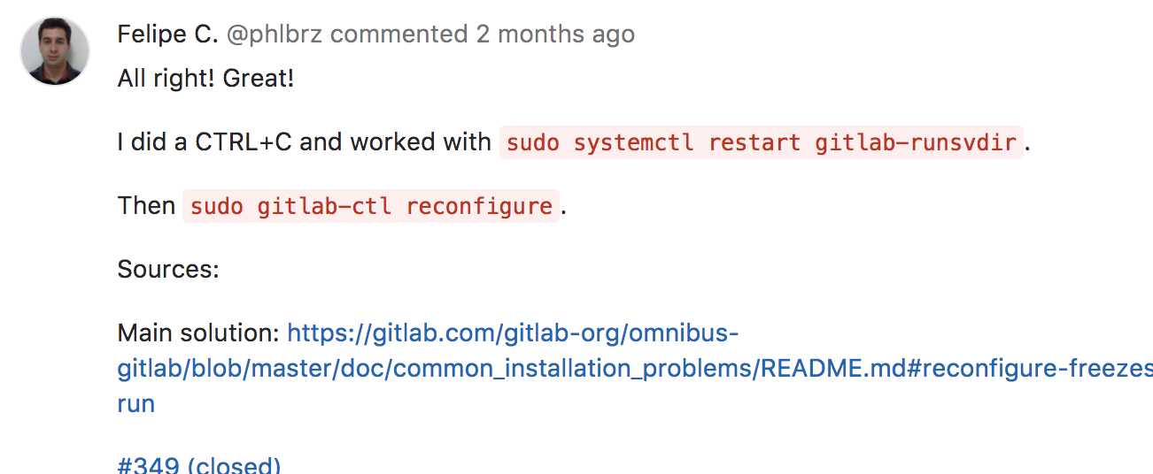 重启gitlab ruby_block[supervise_redis_sleep] action run