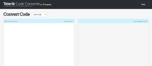 Telerik Code Converter