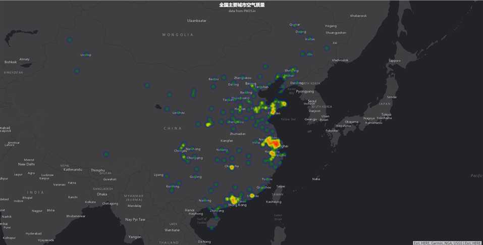 在arcgis地图上绘制echarts热力图(heatmap)