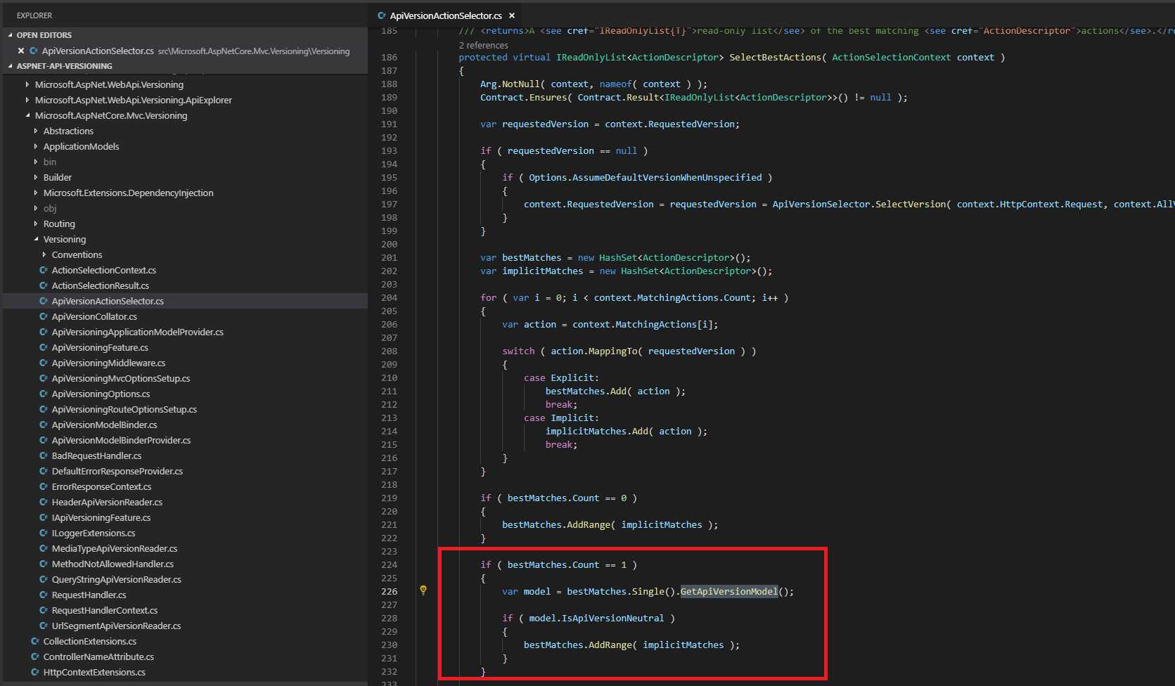 ApiVersionActionSelector