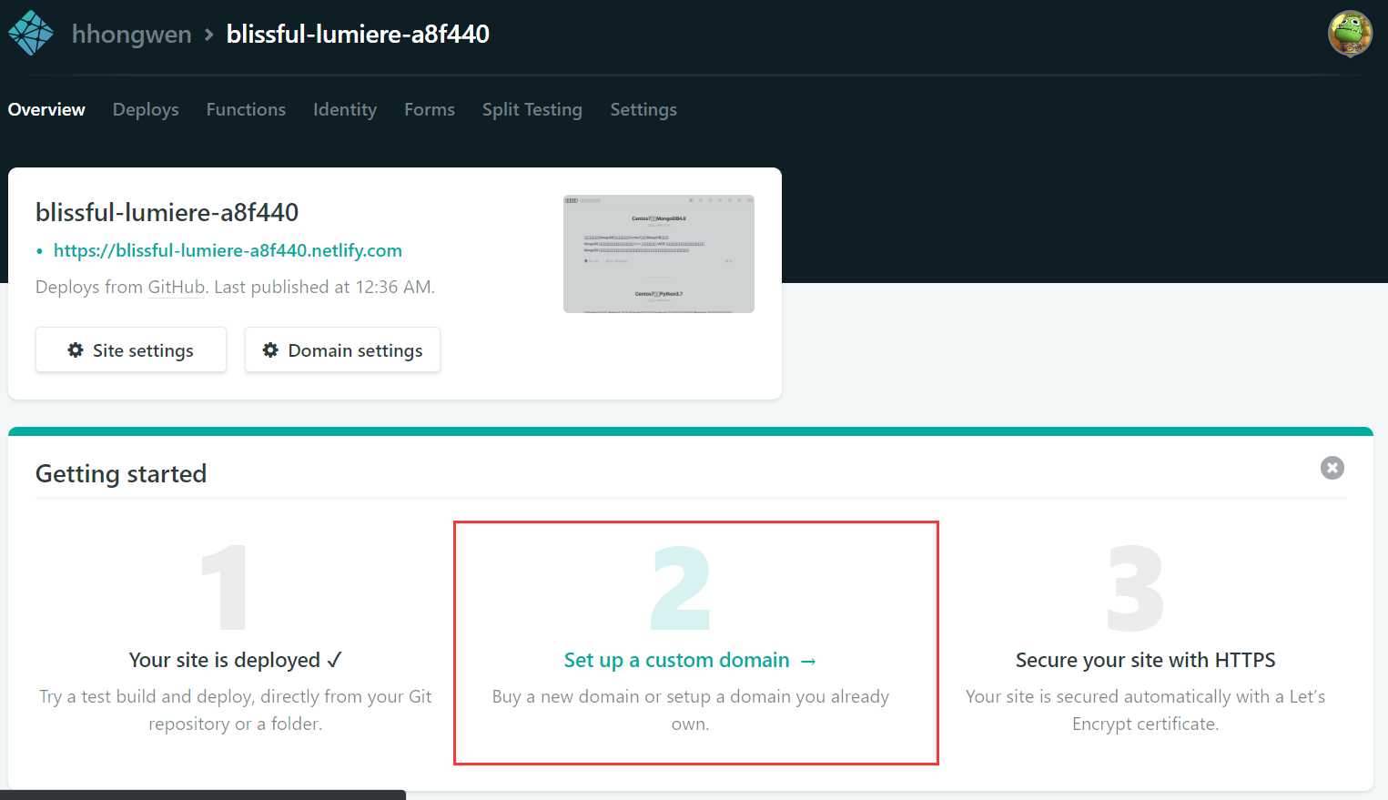 custom domain