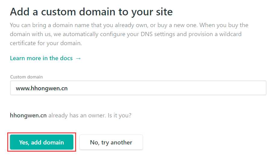 add domain