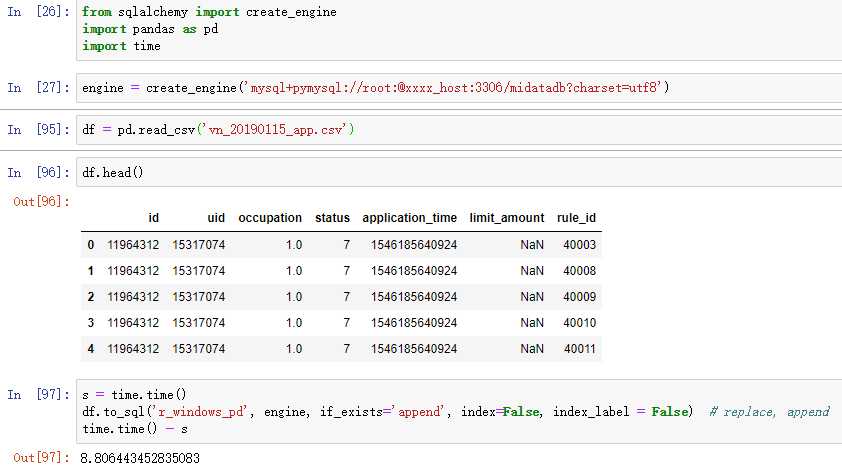 利用pandas to_sql