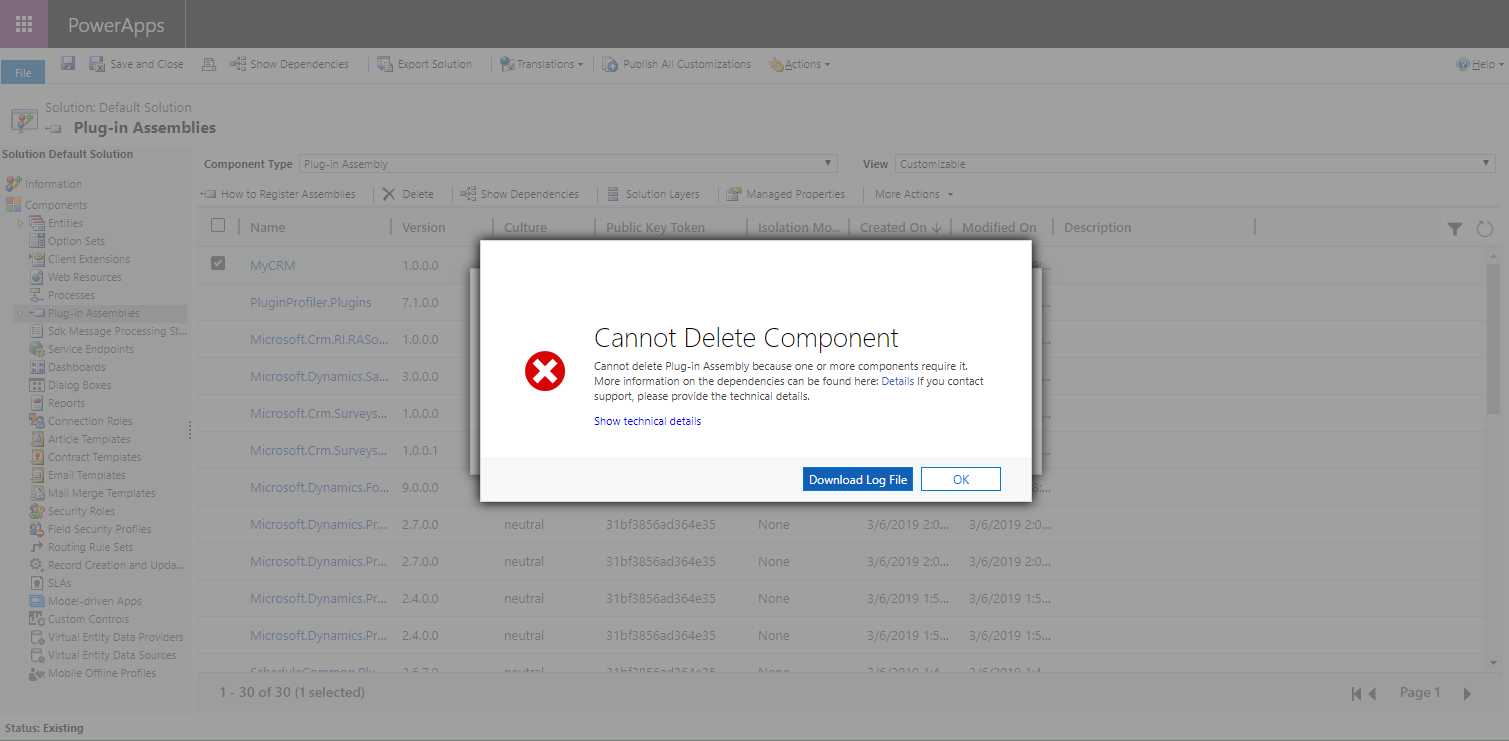 创建dynamics CRM plugin