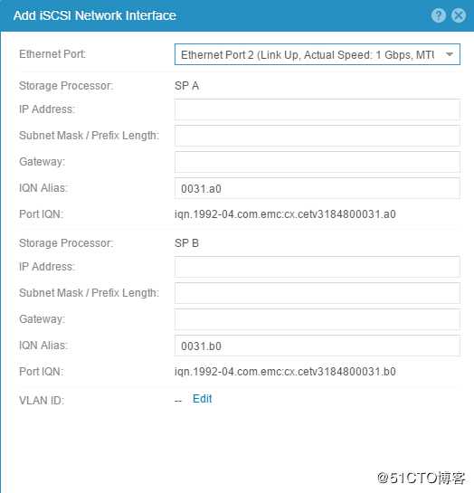 Dell EMC unity500使用iSCSI连接Esxi6.7