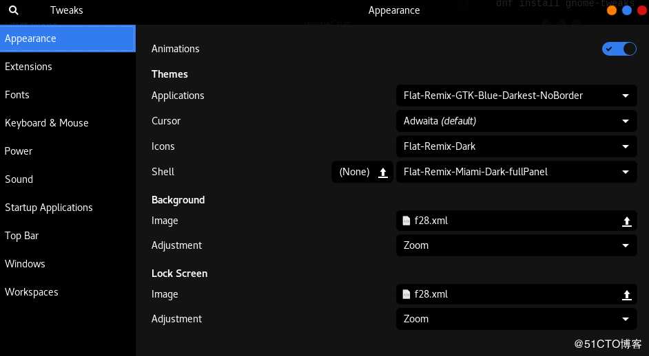 Fedora 28 主题更换实践