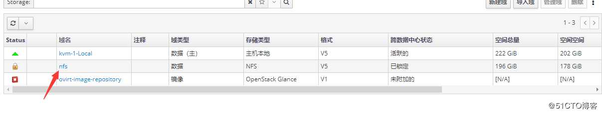 oVirt上添加本地存储并发放linux虚拟机
