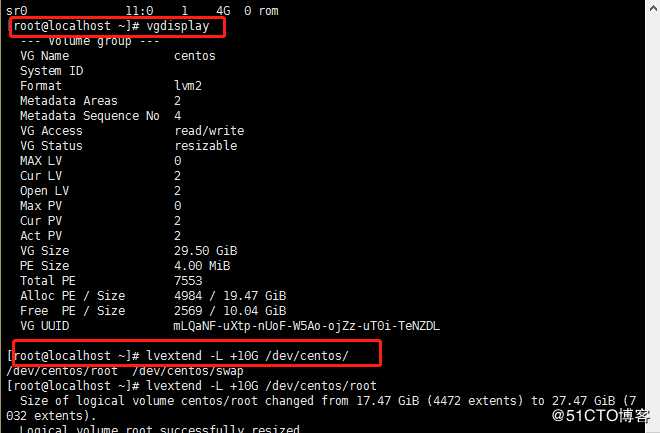linux 根分区LVM扩容