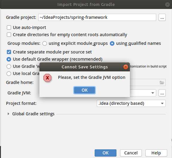 Gradle JVM Not Found