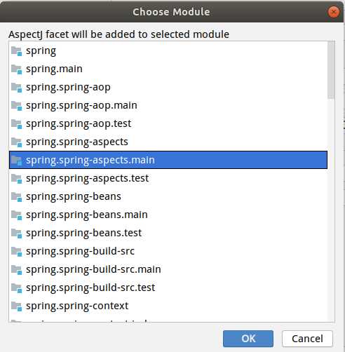 选中spring-aspects_main