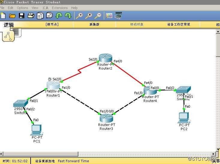 eigrp非等价负载均衡，接上一篇文章。