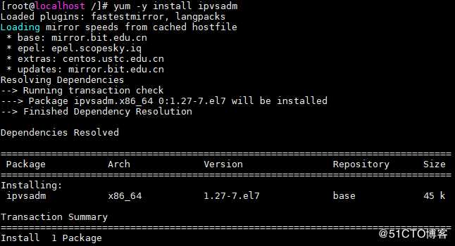 centos 7 安装ipvsadm