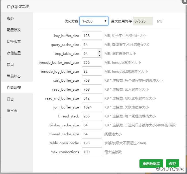 mysql5.7性能调整配置文件