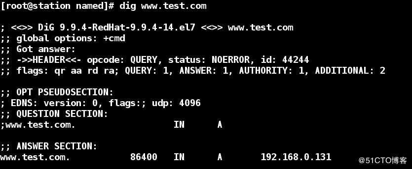 linux的DNS之主从同步配置
