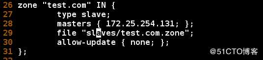 linux的DNS之主从同步配置