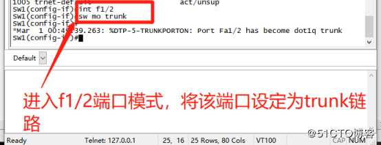 通过Trunk链路实现跨VLAN的通信