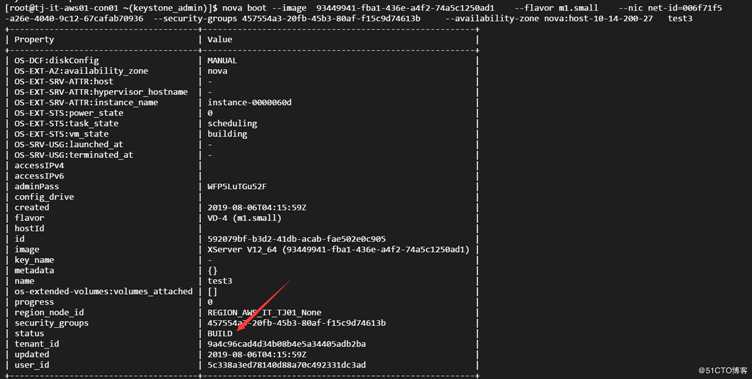 在Openstack控制节点上使用nova命令创建虚拟机（详细图文过程）