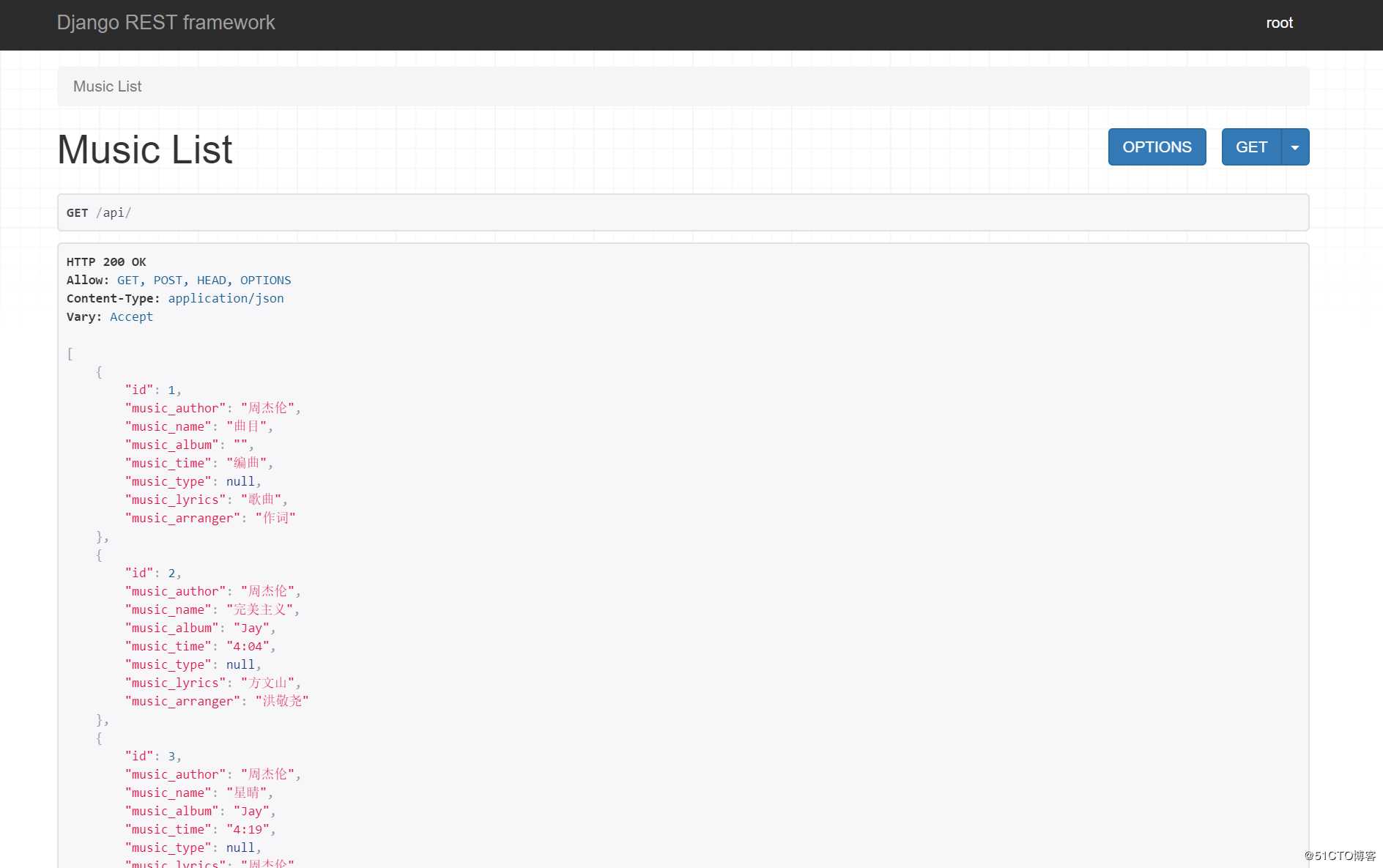 基于Django RESTframework设计Restful API