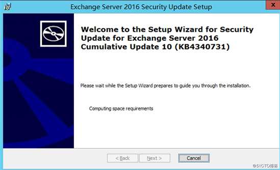 exchange2016 4节点完整安装之CU10补丁安装