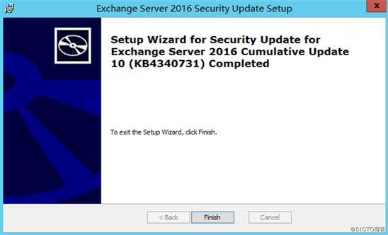 exchange2016 4节点完整安装之CU10补丁安装