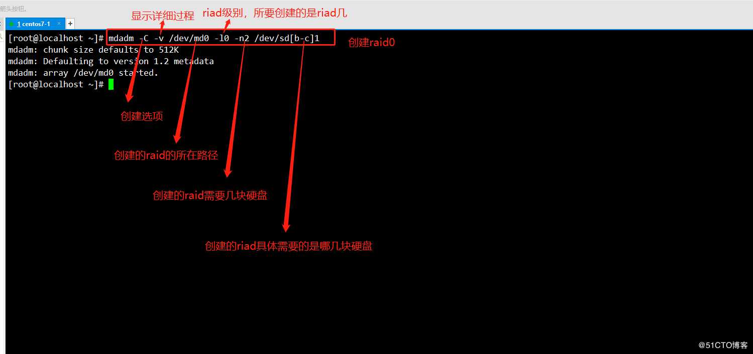 CentOS 7 RAID磁盘阵列详解一、（raid0、raid1）实验全程可跟做