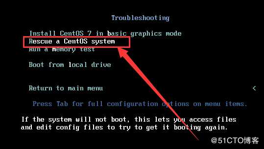 CentOS7删除/boot/initramfsxxx.img并尝试光盘救援模式修复