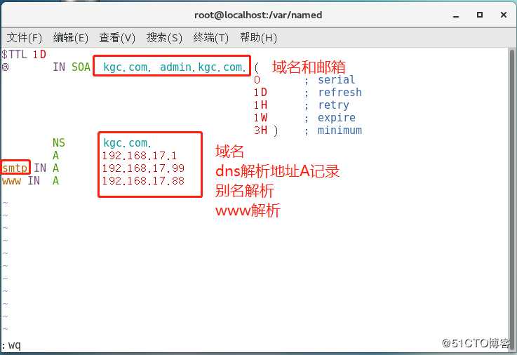 linux-Centos7   DNS分离解析（广域网和区域网同一个域名不同的地址）