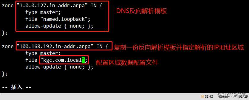 DNS的反向解析与主从同步