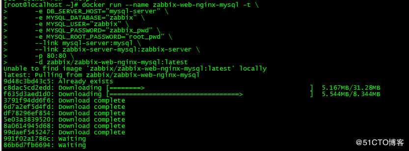 docker安装zabbix4.0监控系统