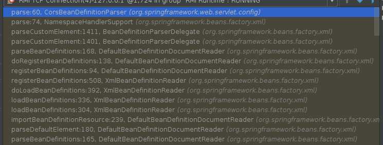 CorsBeanDefinitionParser的调用栈
