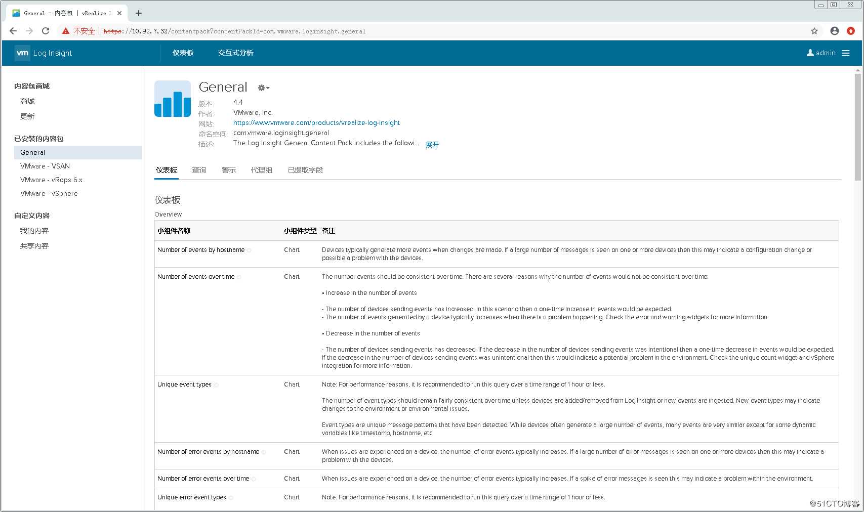 配置使用VMware vRealize Log Insight