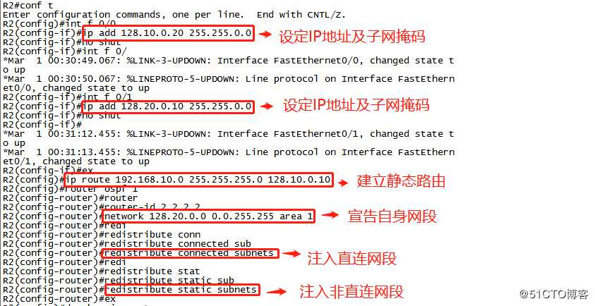 多种动态路由混合架构实验——OSPF协议+RIP协议+静态路由