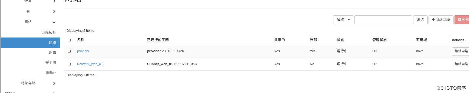 openstack学习-网络管理操作
