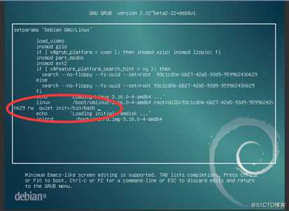 debianLinux 系统进入单用户
