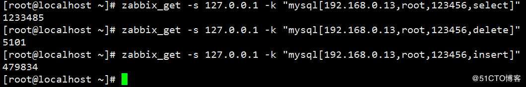 zabbix 自定义key 监控mysql增删查改