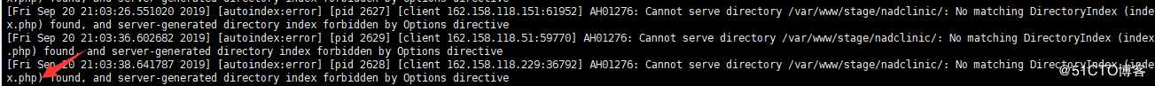 No matching DirectoryIndex (index.php) found
